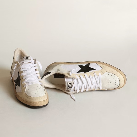 Golden Goose Ball Star sneakers in white canvas and leather - Picture 3 of 11